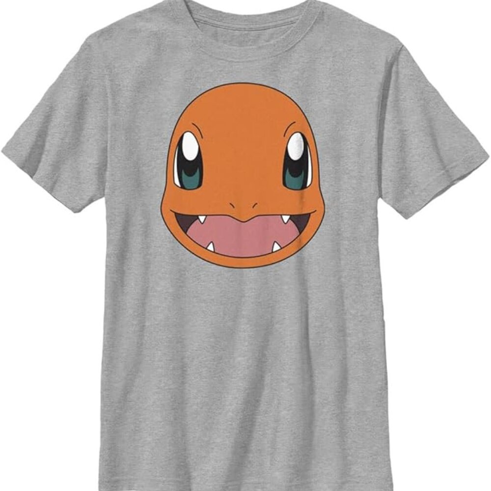 Official Pokémon Unisex-Child Smiling Charizard Head Quality T-Shirt NEW tags!